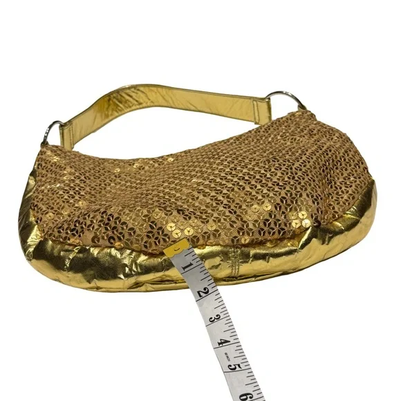 Y2K Gold Sequin Hobo Bag - Picture 6 of 9